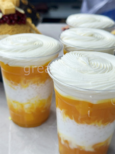 Receta de Mango y Pomelo Casera Simplificada, Crema Batida de Leche de Coco, Perlas de Sago, Cubitos de Hielo, Té Verde con Jazmín Artificial, Exhibición de Modelo - Product Image 3