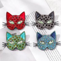 Broche YINI en forme de tête de chat plaquée or rétro, accessoire de costume de chat personnalisé à la mode, épingle de corsage, cadeau écologique