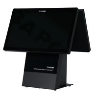Monitor para Selfies Q5, Pantalla Dual, Caja Registradora, Máquina POS de 15.6/15 Pulgadas, Impresora Térmica Integrada de 80 mm