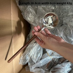 Cucchiaio da Zuppa con Manico in Legno Antiscottatura, Mestolo Giapponese Creativo Mini, Utensili da Cucina - Product Image 6