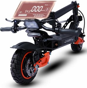 Scooter Eléctrico G2 <span class=keywords><strong>MAX</strong></span> de Largo Alcance (40-50 km), Llantas Todoterreno de 11 Pulgadas, 1600 W de Potencia, Suspensión Completa, Plegable, Impermeable, Brillante - Product Image 2