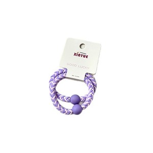 Xinyue <b>Braided</b> Hair Ties With <b>Beads</b> High Elasticity Daily Use Nylon Plastic Weaving Solid Color Headdress - Product Image 5