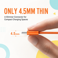 Câble de charge rapide USB Type-C vers Type-C OEM 60W, connecteur en alliage d'aluminium ultra-fin de 4,5 mm, blindage en feuille, câble de données tressé en nylon