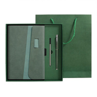 Ensemble cadeau d'affaires de luxe personnalisé avec carnet en cuir, thermos LED, stylo - Cadeau promotionnel en acier inoxydable