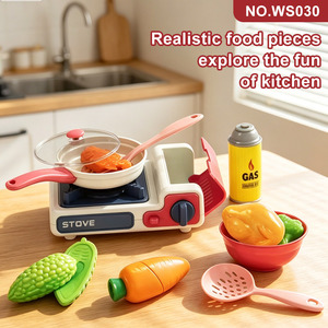 Set <span class=keywords><strong>Giocattolo</strong></span> Cucina in Miniatura Personalizzato per Bambine, Gioco di Ruolo con Pentole e Verdure Tagliabili - Product Image 5