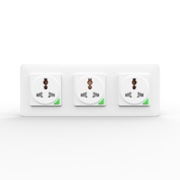 LifeLibero Tuya Enchufe de Pared Universal Inteligente WiFi para Hogar, Automático, Seguro, ABS, 16A 3500W, Control Remoto por Aplicación, Compatible con Alexa y Google