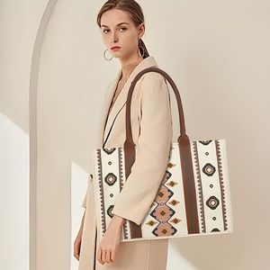 กระเป๋าโท้ทผู้หญิง สไตล์ยุโรปและอเมริกา ย้อนยุค กระเป๋าสะพายไหล่ผู้หญิงยอดนิยม - Product Image 1