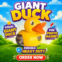 Grand canard jaune gonflable en PVC durable avec corde pour le plaisir et la publicité dans les parcs d'aventure et les activités de plein air, unisexe