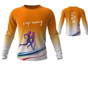 Camiseta Deportiva Personalizada de Manga Larga con Cuello Redondo, Ajuste Atlético, Impresión Serigráfica, 100% Poliéster Ecológico y Transpirable - Product Image 3