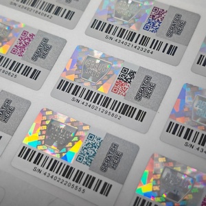 สติกเกอร์โฮโลแกรมแบบกำหนดเองได้ วัสดุ PET 3 มิติ พร้อมคิวอาร์โค้ด ป้องกันการปลอมแปลงด้วยเลเซอร์ - Product Image 1
