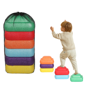 Pietre Arcobaleno <span class=keywords><strong>in</strong></span> Schiuma EPP Ecologica per Bambini, Allenamento Sensoriale e Sviluppo delle Abilità di Equilibrio - Product Image 3