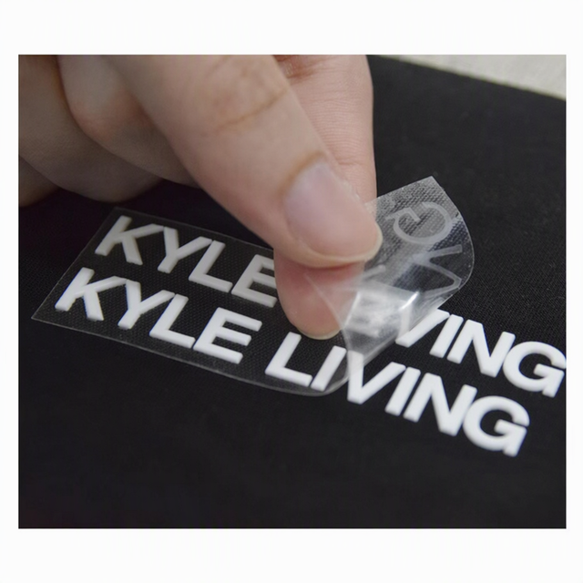 Custom 3D Silicone Heat Transfer Label Soft Touch Iron on Logo Patch for T Shirts Washable Clothing Tag Low MOQ
