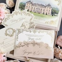 Boîte cadeau personnalisable haut de gamme en velours pour invitations de mariage avec marquage à chaud, idéale pour cadeaux d'affaires et cartes de vœux (style européen)