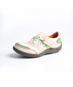 Scarpe da ginnastica piatte da donna con gancio e anello Duotone Splice Dye in pelle ordinata OEM e ODM - Product Image 4