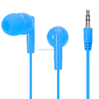 Headphone Earbuds Murah Grosir Laris Manis, Kabel 3.5mm Jack In-Ear Stereo, Earphone Sekali Pakai untuk Bus, Kereta, Sekolah