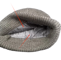 Bonnet en fil tricoté EMF Bonnet doublure en fibre d'argent Bonnet de protection EMF