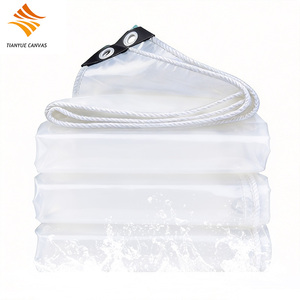 Bâche en vinyle transparente d'extérieur avec fermeture éclair, rideau de terrasse avec couvercle transparent à verrouillage rotatif - Product Image 1