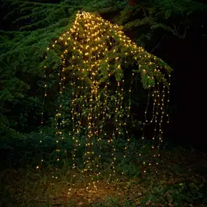 עמיד למים 2M 600 נוריות חג פיות וילון מנורת גן חג המולד מסיבת חתונה רומנטי תפאורה גפנים מפל מחרוזת עץ אור