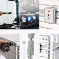 2025 nouveau 24 pouces en aluminium en alliage de magnésium Trolley Case lumière Bluetooth étanche étui cosmétique pour coiffure maquilleur