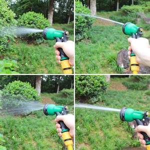 Herramientas Qingniao, Rociador de Agua de 8 Funciones con Punta Ajustable, Rociador Manual con Gatillo para Riego de Jardín, Flores, Autos y Uso en Exteriores - Product Image 1