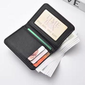 THK0322 Moda Pu Cuero Vertical Multi-Tarjeta Cartera corta para hombre Cartera de negocios Bolsillo de color sólido - Product Image 5