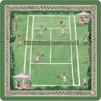 Nella 4 Cute Rabbit Sports Design (Tennis/Golf/Soccer) Housse de table antidérapante 80x80cm en polyester néoprène, tapis de mahjong américain