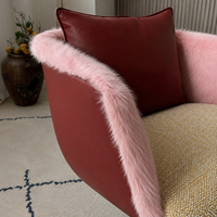 Nouveau fauteuil inclinable de designer, revêtement moelleux, pivotant à 360 degrés, fauteuil de salon moderne et luxueux