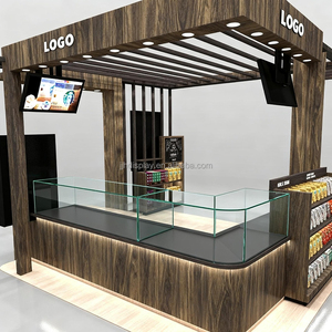<span class=keywords><strong>Mesa</strong></span> de quiosco de café automática personalizada para exteriores, de madera, inteligente, para eventos, con mostrador y máquina de café, de China - Product Image 5
