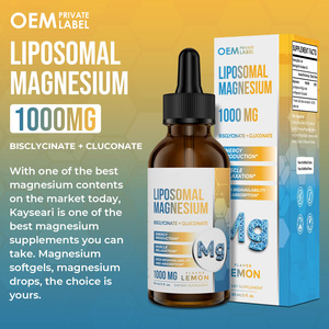 Gouttes de magnésium liposomal de haute résistance Le <span class=keywords><strong>bisglycinate</strong></span> de magnésium soutient l'aide au sommeil Soulagement du stress Gouttes liquides de magnésium 60ML - Product Image 6