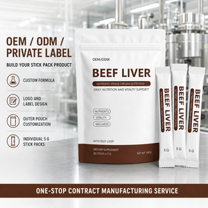 Suplemento Nutricional Diario OEM en Sobres de 5g con Proteína, Vitamina <span class=keywords><strong>B12</strong></span>, Hierro y Cobre, Bolsa de 100g, Polvo de Hígado de Res - Product Image 5