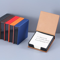 Boîte de rangement pour mémos en PU, porte-notes autocollantes, organisateur de papeterie de bureau, étui