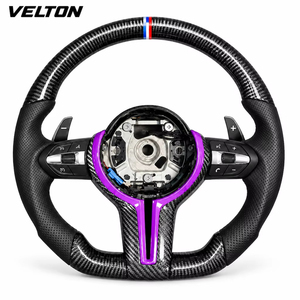 Volant BMW <span class=keywords><strong>Utan</strong></span> Paddlar en fibre de carbone, personnalisé, à fond plat, forme D, sport, avec palettes de changement de vitesse - Product Image 6
