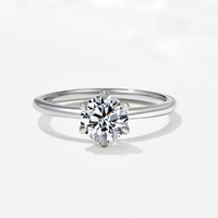 Bague de fiançailles et de mariage en argent sterling 925 avec moissanite de 2 carats pour femme – Cadeau idéal
