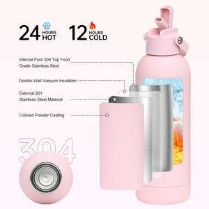 Botella Deportiva de Agua con Aislamiento al Vacío de Acero Inoxidable de Doble Pared, 500 ml, con Logotipo Personalizado, Tacto Suave, a Prueba de Fugas, Libre de BPA - Product Image 5