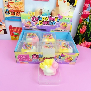 Nouvelle boule anti-stress en argile chocolatée croustillante, faite à la main, jouet sensoriel à presser avec coque croustillante - Product Image 6