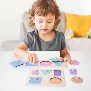 CPC/CE Children's Geometric <b>Shape</b> Magnet Grasping Board Baby Matching 3D Puzzle <b>Blocks</b> Montessori Educational Toy Education - Product Image 2