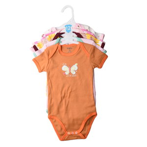 Vestiti per bambini estivi Set <span class=keywords><strong>5</strong></span> pz a manica corta in cotone disegno casuale 3-24m tutina bambino - Product Image 4