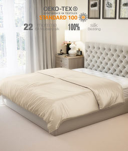 酒店家居纯色丝绸奢华缎面被子丝绸床单床上用品套装欧洲编织60级丝绸床上用品素色1件 - Product Image 2