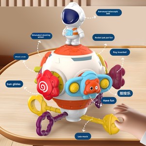 Jouet sensoriel éducatif en plastique 8-en-1 pour bébés (0-3 ans) – Balle d'agitation et d'attraction à suspendre au lit pour l'entraînement de la préhension - Product Image 1