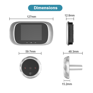 2.8 "écran LCD couleur Angle de 90 degrés Vision nocturne porte numérique trou pour les yeux caméra judas visionneuse un clic pour photographier - Product Image 3