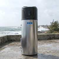 Pompe à chaleur domestique 100L R290 pour eau chaude sanitaire, vente en gros d'usine, revêtement extérieur en acier inoxydable, anti-rouille, utilisation extérieure