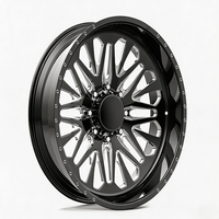 Rines Cóncavos Forjados y Pulidos Personalizados Super Single 20X12 26X12 24X10 22X12 con 8X180 6X139.7 para Chevy Silverado 2500