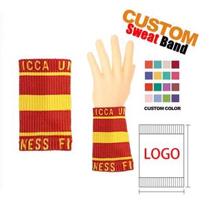 Umicca ejercicio atlético muñequera de punto fino de nailon para tenis baloncesto levantamiento de pesas gimnasio pulsera absorbente de sudor Logo - Product Image 1