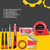 Boîte à outils de base multifonctions 131 pièces, Kit complet pour la maison, bricolage, pour étudiantes, avec boîte à outils robuste