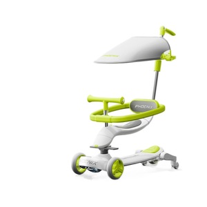 Patinete Phoenix para niños de 3 años en adelante, altura ajustable, con asiento, estilo moderno, juguete para montar. - Product Image 1