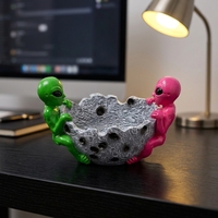 Petit cendrier Alien en résine, ornement d'intérieur distinctif pour usage domestique et commercial