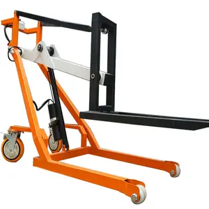 Crank arm hydraulic forklift used with trucks, small crank arm forklifts easy to load and unload