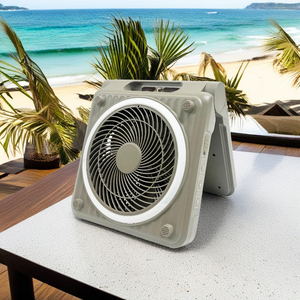<span class=keywords><strong>Ventilador</strong></span> de Escritorio Portátil con Carga Solar USB y Batería de Plástico de 10000mAh, con Soporte, para Uso en Exteriores, Automóviles, Hoteles y Autocaravanas - Product Image 1