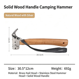 เหล็กเสียบเต็นท์สแตนเลส Tiger Shark Hammer ขนาด 250 มม. สำหรับตั้งแคมป์กลางแจ้ง พร้อมค้อนตอก  เครื่องมือ DIY - Product Image 4
