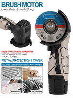 Meuleuse d'angle électrique sans fil à interrupteur coulissant 28V 10000 tr/min pour découpe et polissage